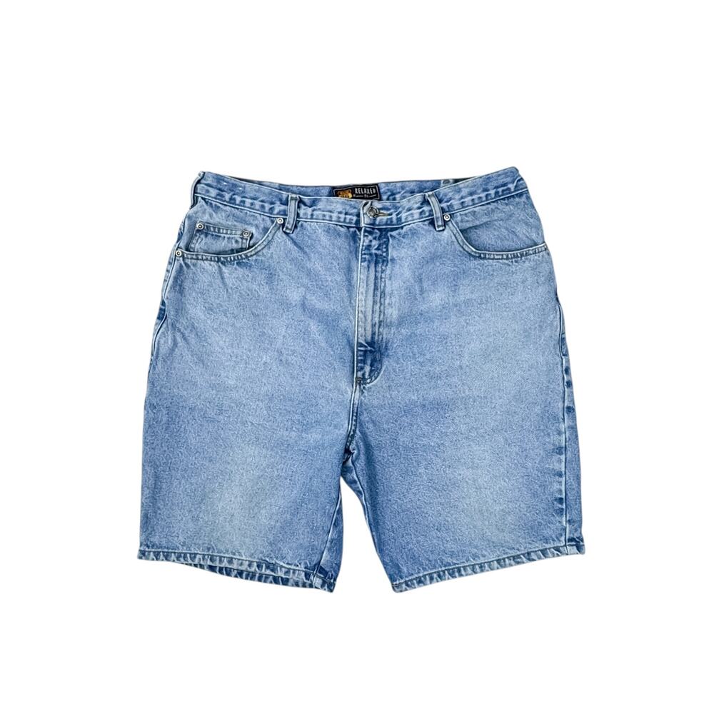 Route 66 Relaxed Fit Light Wash Denim Jorts Shorts 9 Inseam Size 38